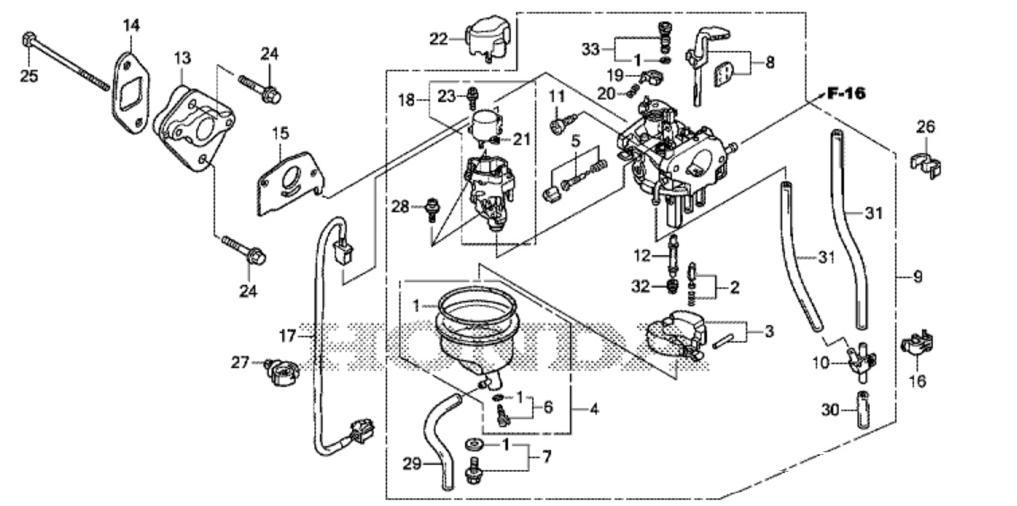F-13-1 Карбюратор HONDA EU22i
